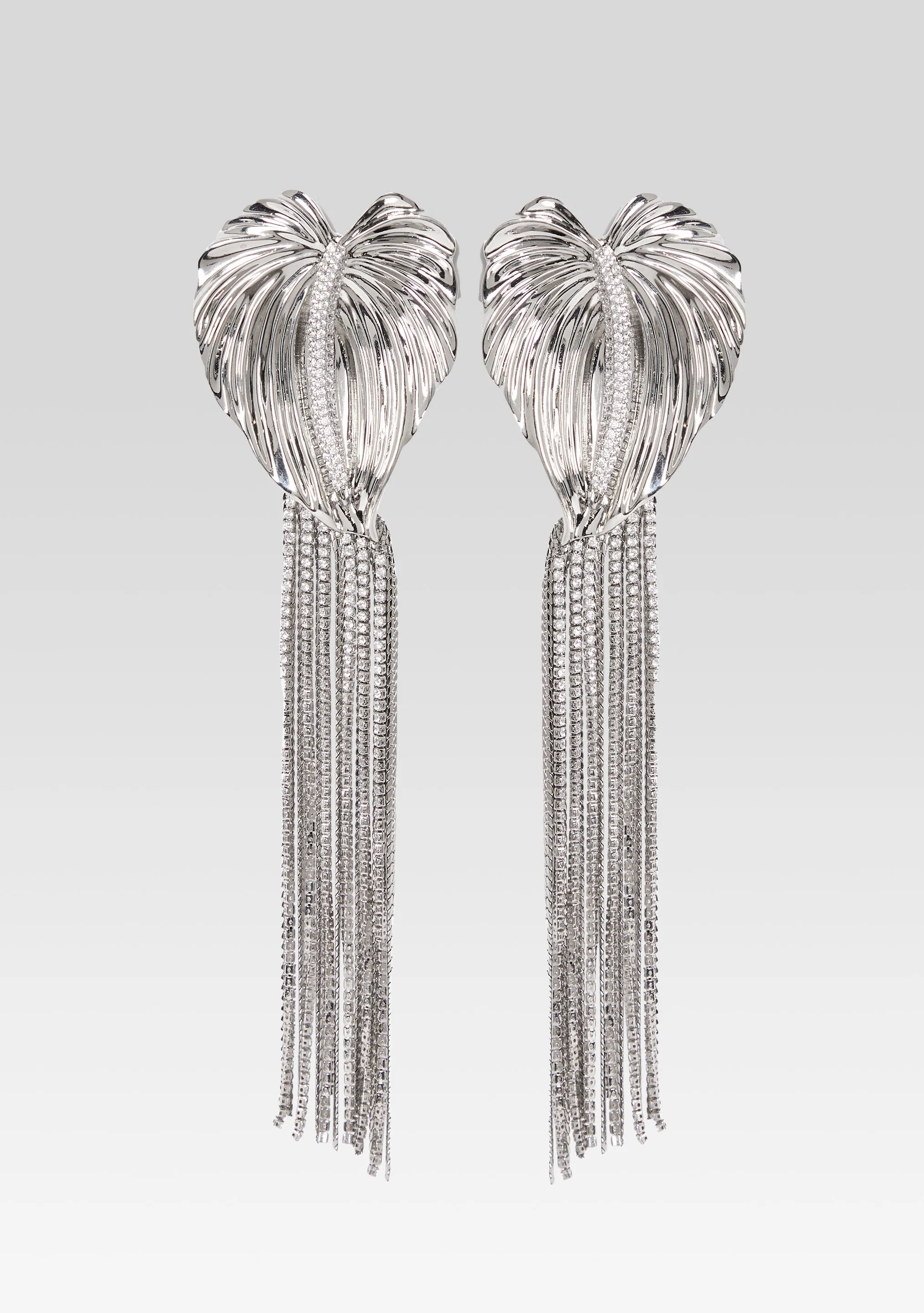 Anthurium Drop Crystal Earring