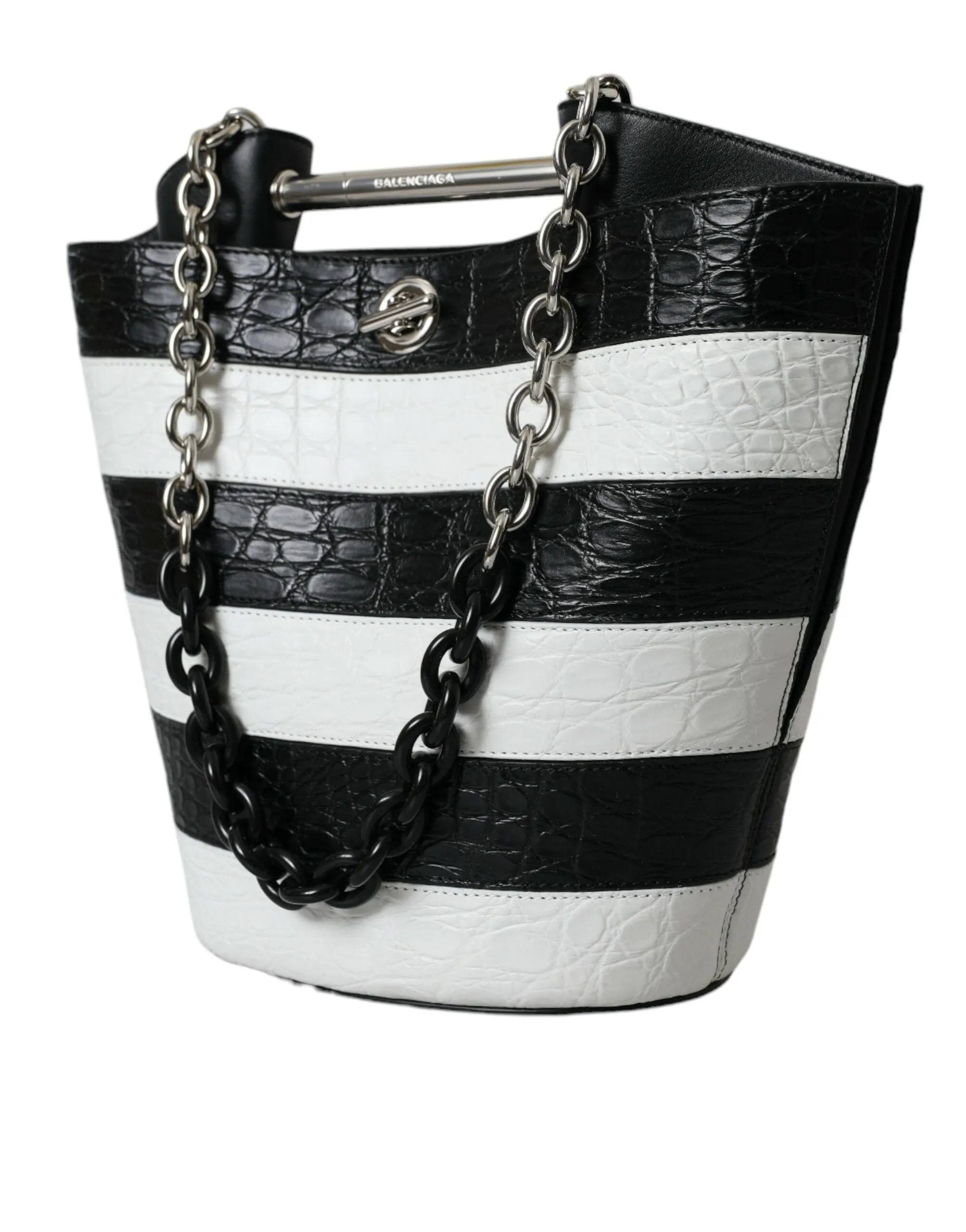 Balenciaga Chic Crocodile Leather Maxi Bucket Women's Bag
