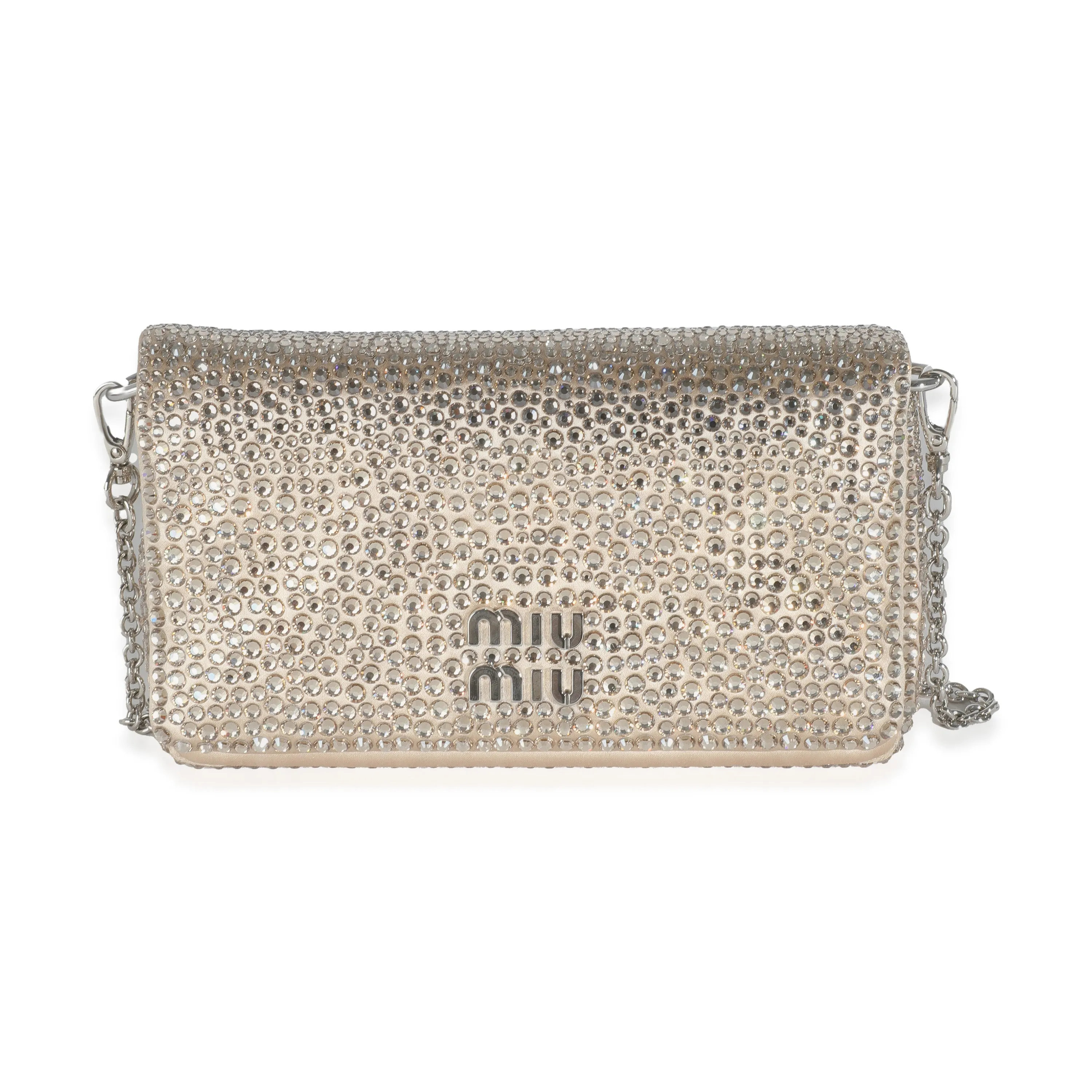 Beige Raso Starlight Crystal Bag