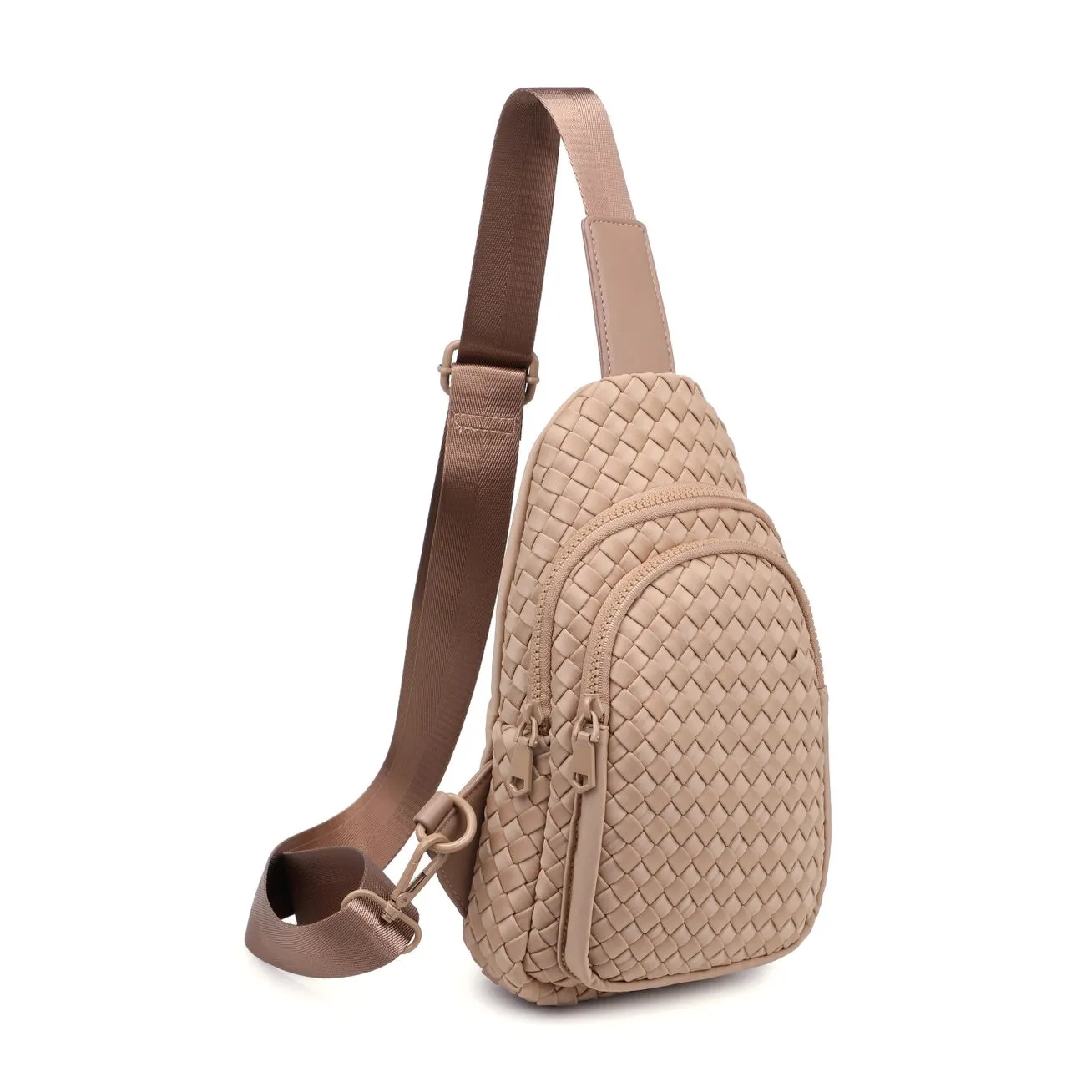 Beyond the Horizon Woven Sling Backpack / Crossbody Bag - Tan