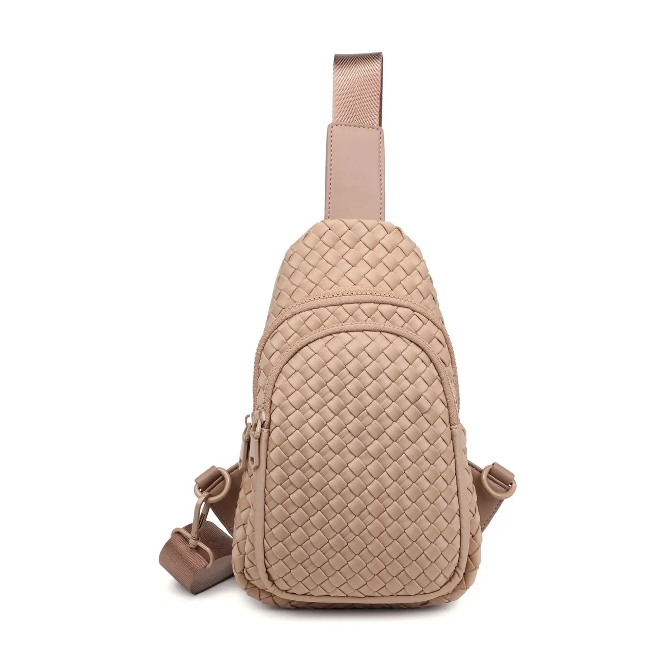 Beyond the Horizon Woven Sling Backpack / Crossbody Bag - Tan