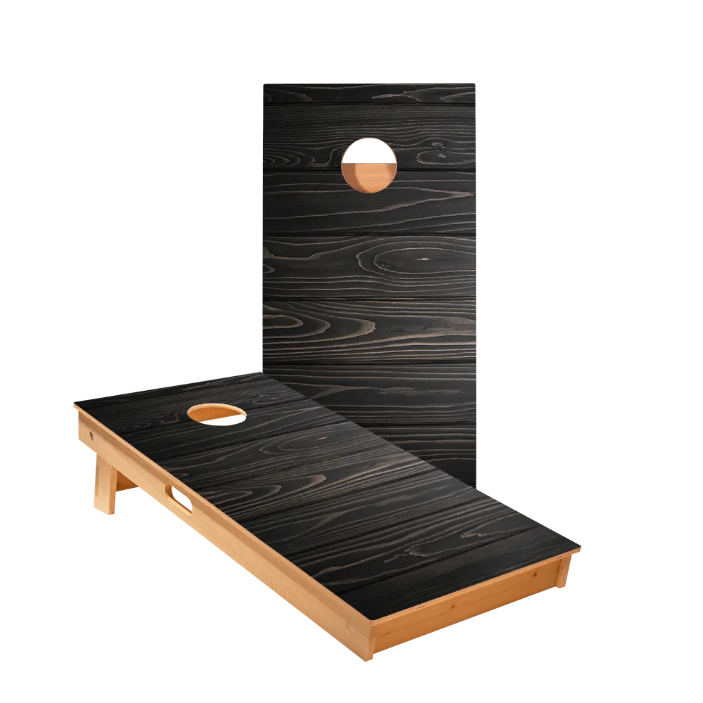 Black Stained Large Panel Wood Star Cornhole Boards