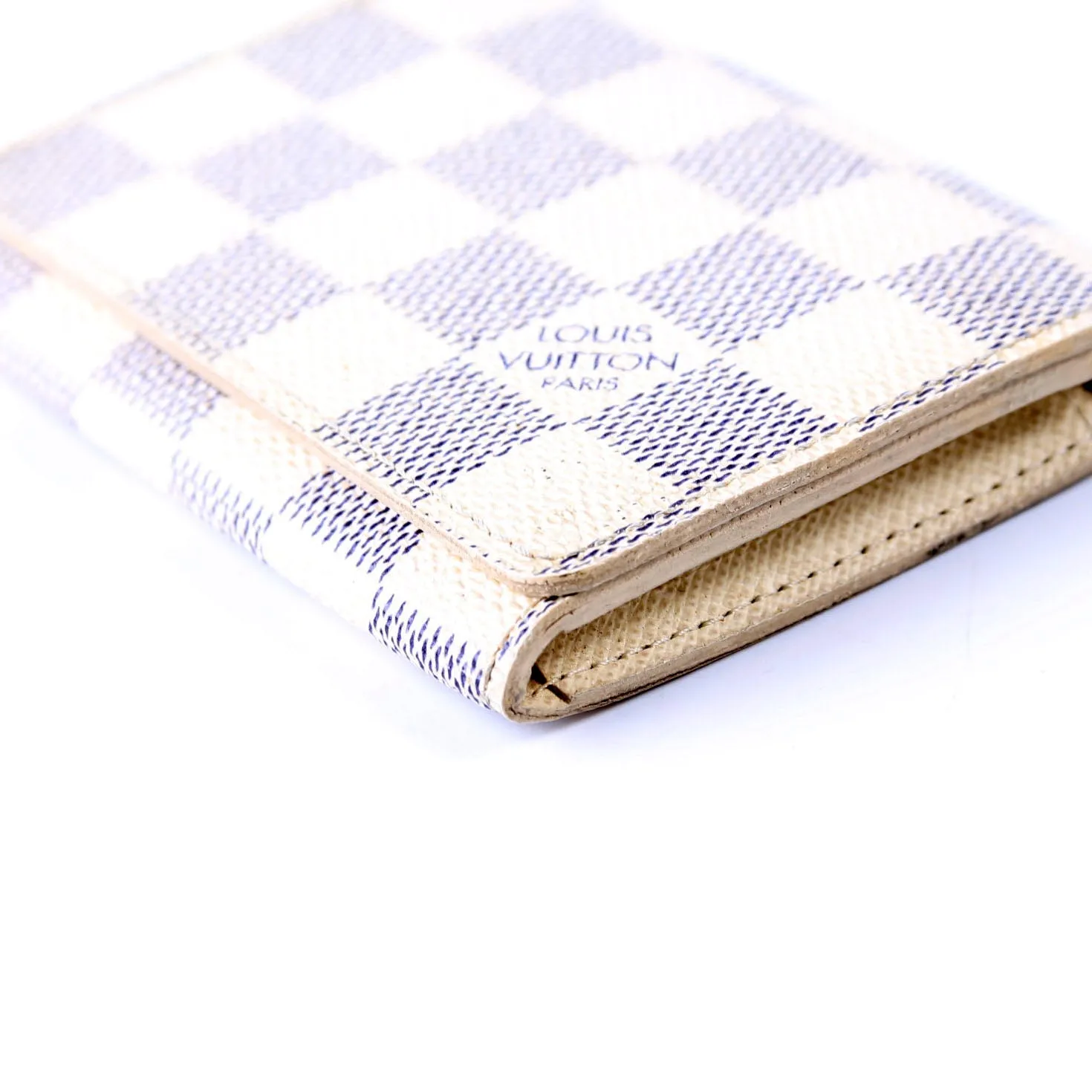 Business Card Holder Damier Azur