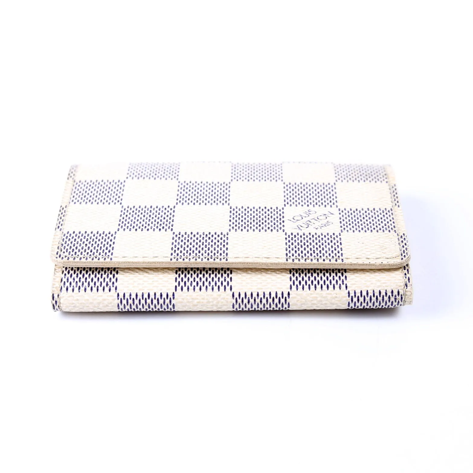 Business Card Holder Damier Azur