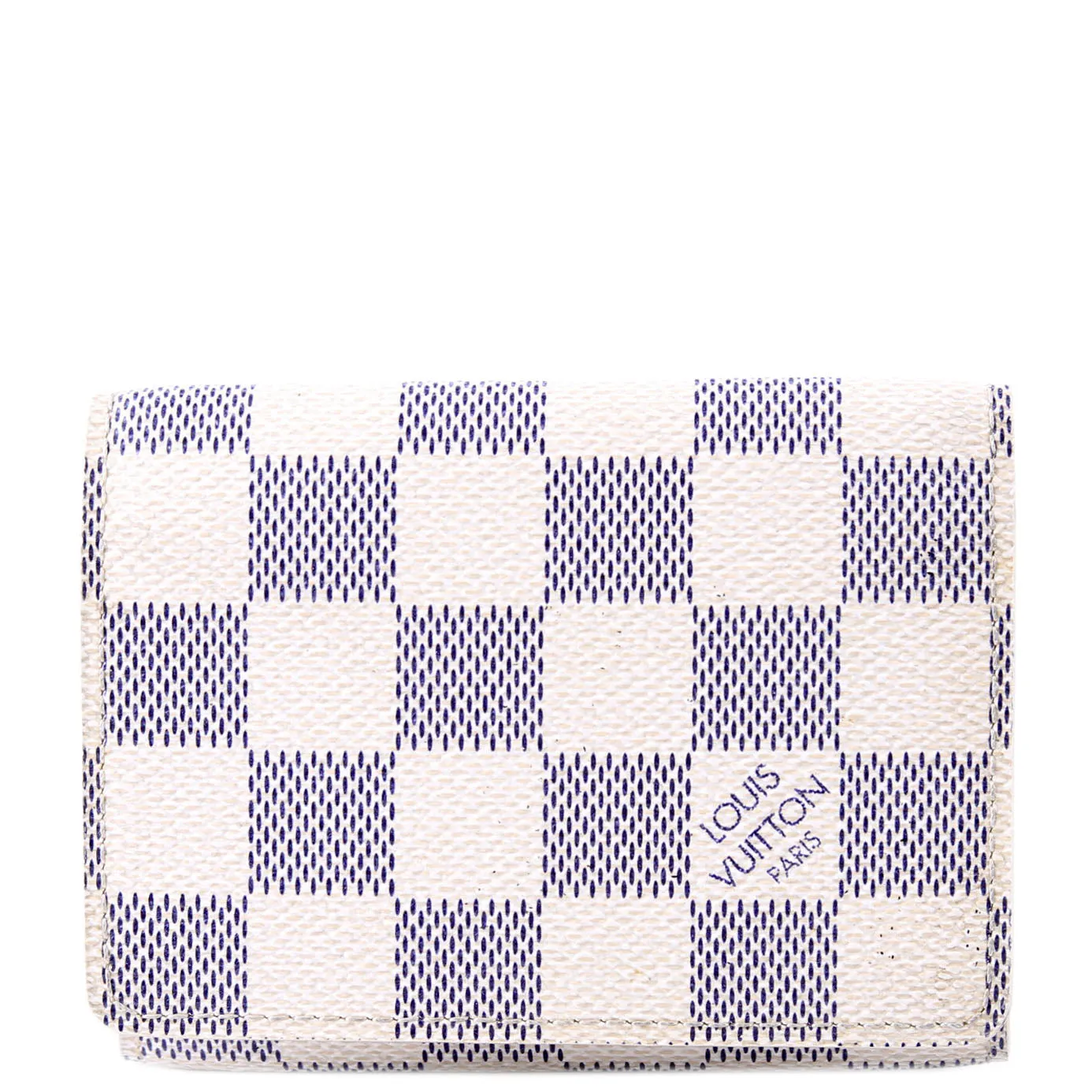 Business Card Holder Damier Azur