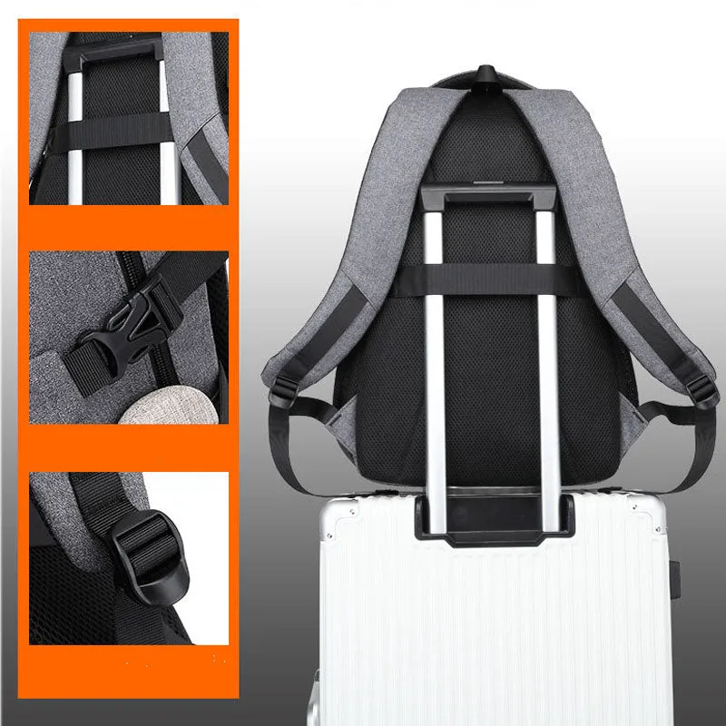 Business Laptop Backpack Men's Computer Bookbag Leisure Outdoor School Bag