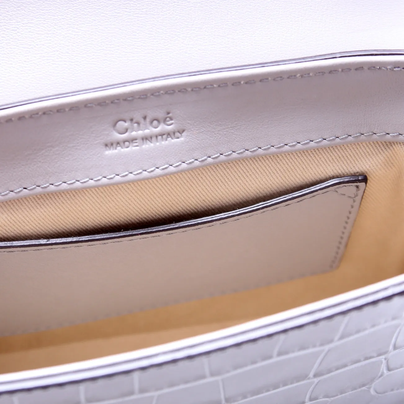 C Bag Mini Crocodile Embossed