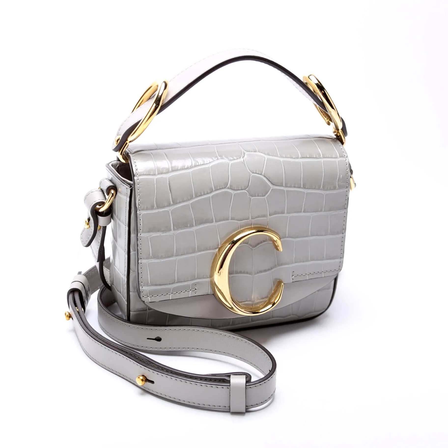 C Bag Mini Crocodile Embossed