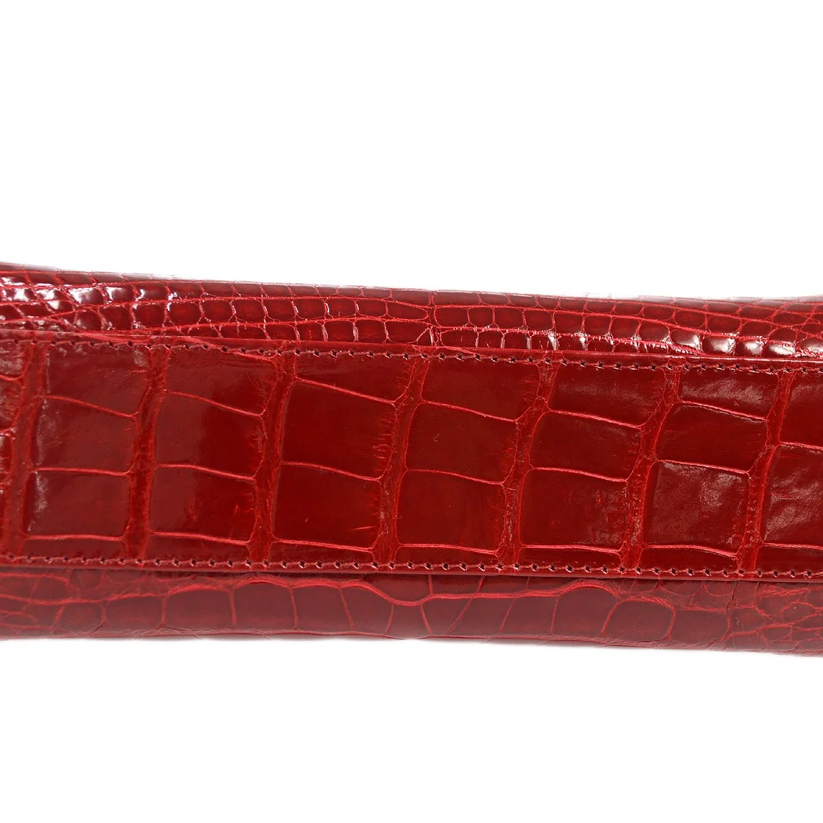 CHANEL * 1997-1999 Handbag Crocodile Red 97577