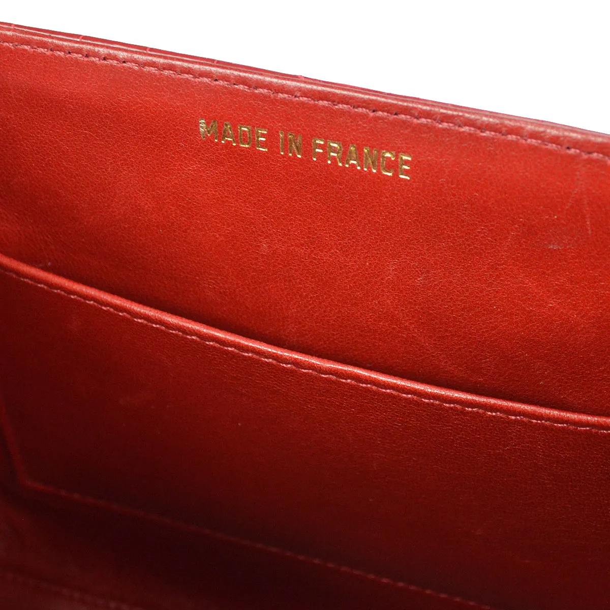 CHANEL * 1997-1999 Handbag Crocodile Red 97577