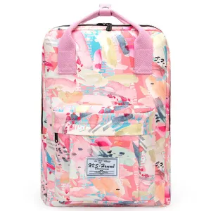 Colorful Floral Backpack for Teen Girls Travel College Bookbag Waterproof Daypack