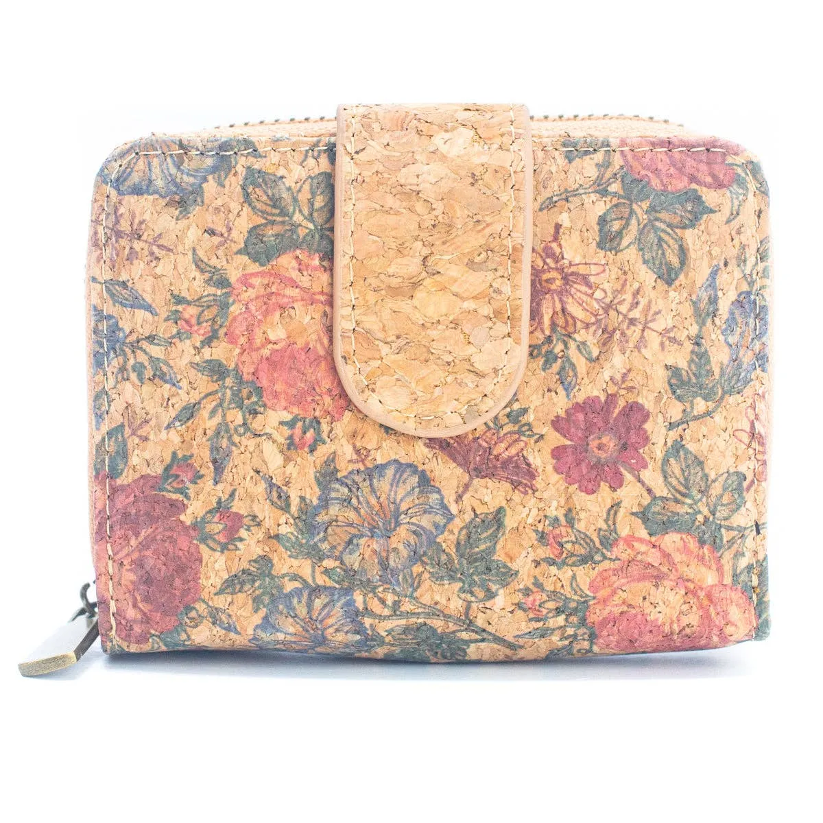 Floral Printed Cork Wallet