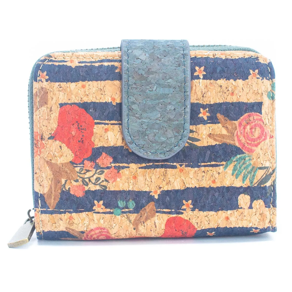 Floral Printed Cork Wallet