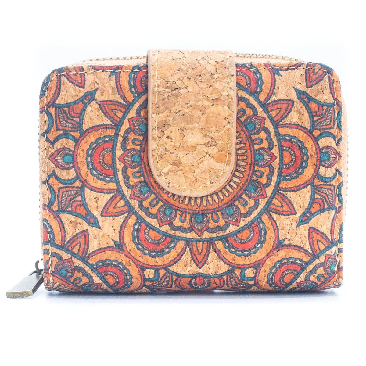 Floral Printed Cork Wallet