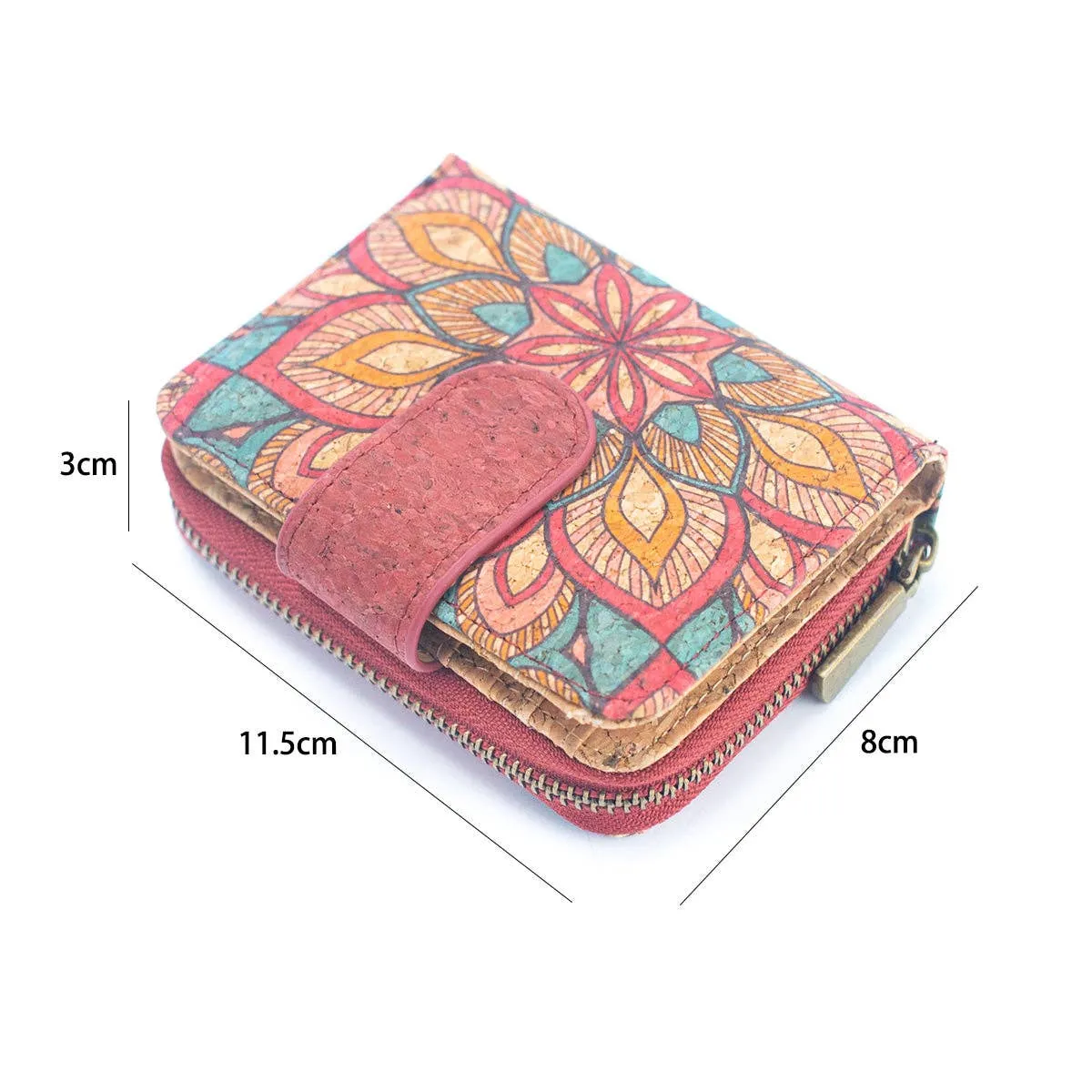 Floral Printed Cork Wallet