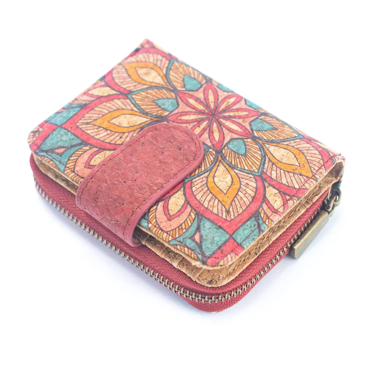 Floral Printed Cork Wallet