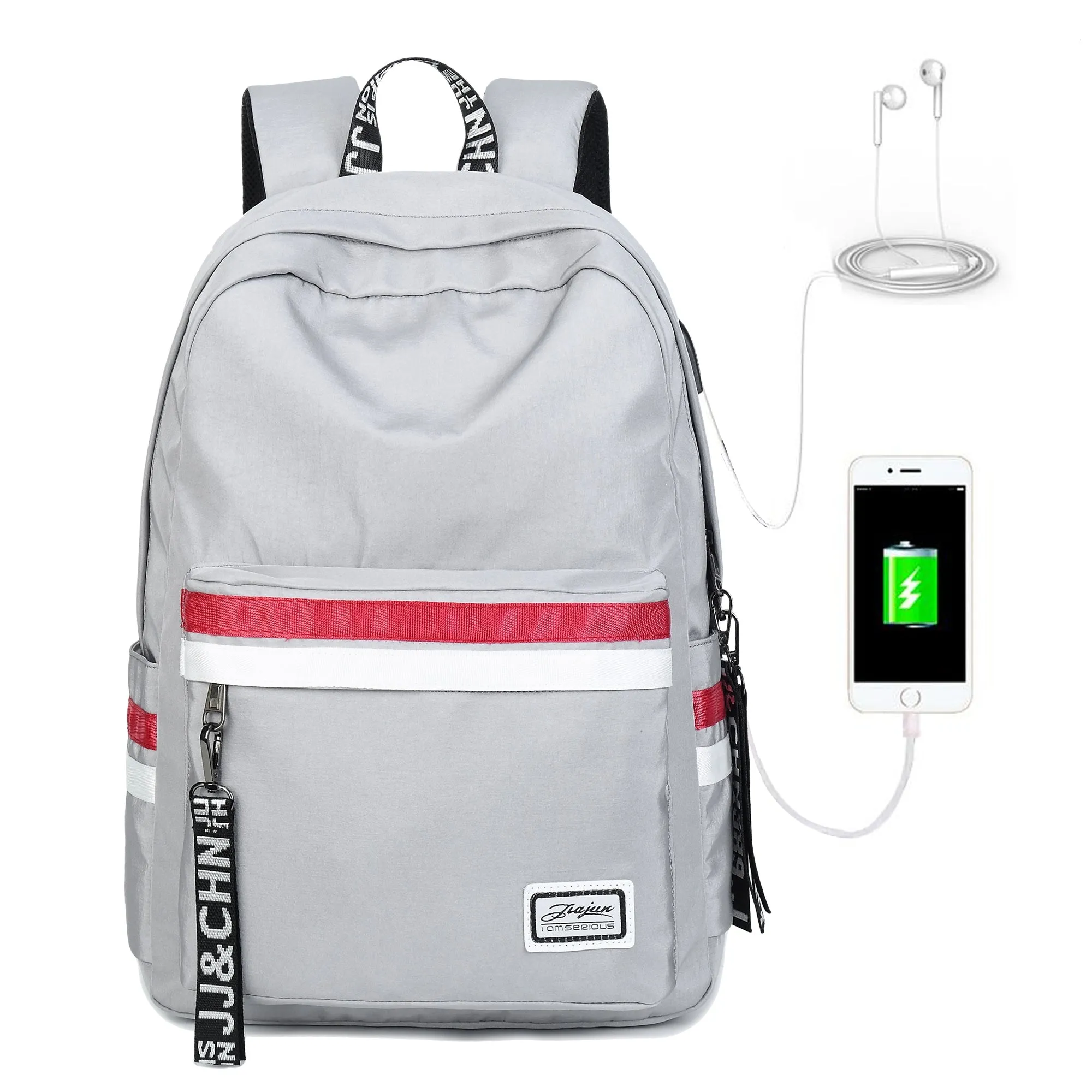 Girls School Backpack Bookbag Casual Travel Daypack with USB Charging Port