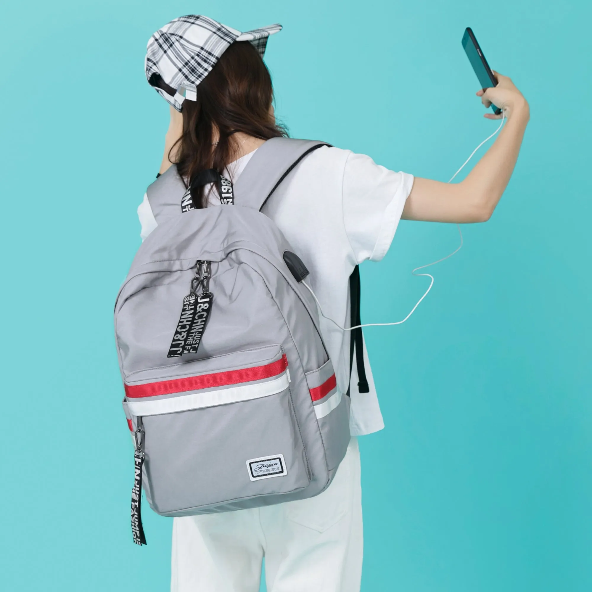 Girls School Backpack Bookbag Casual Travel Daypack with USB Charging Port