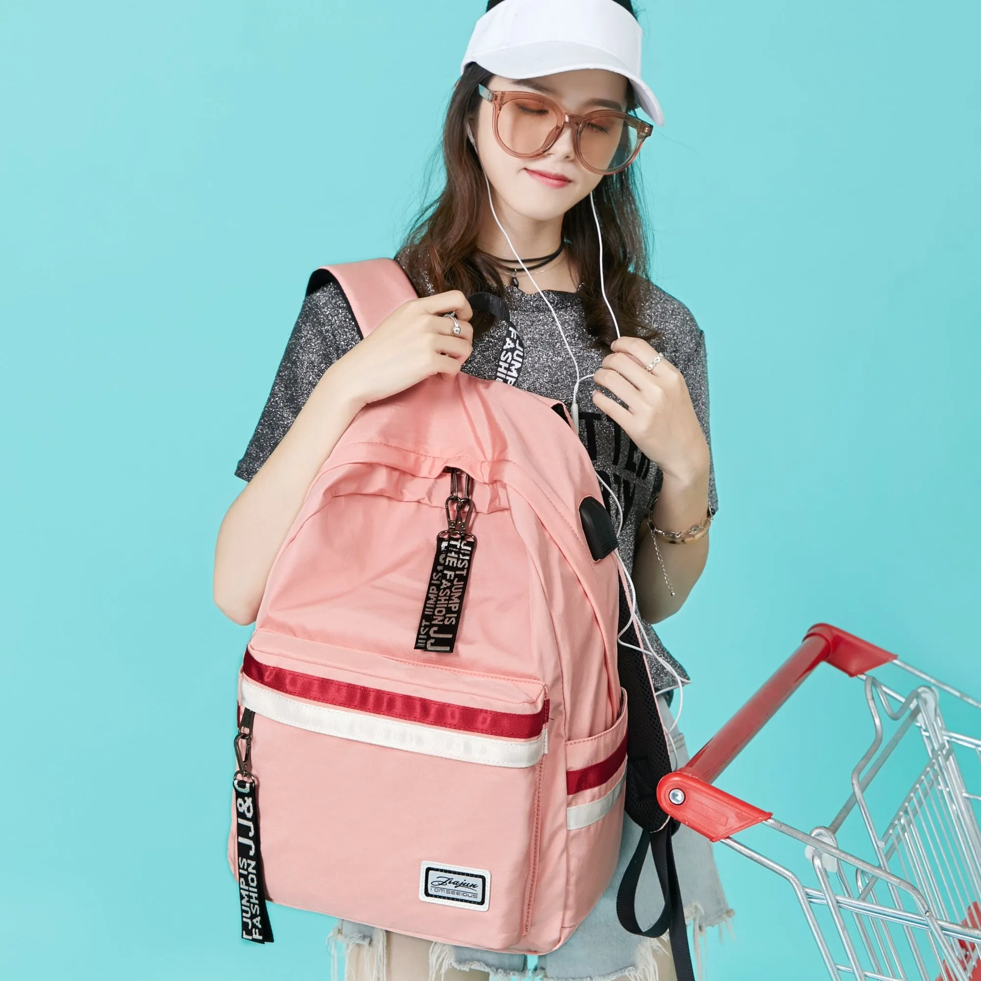 Girls School Backpack Bookbag Casual Travel Daypack with USB Charging Port