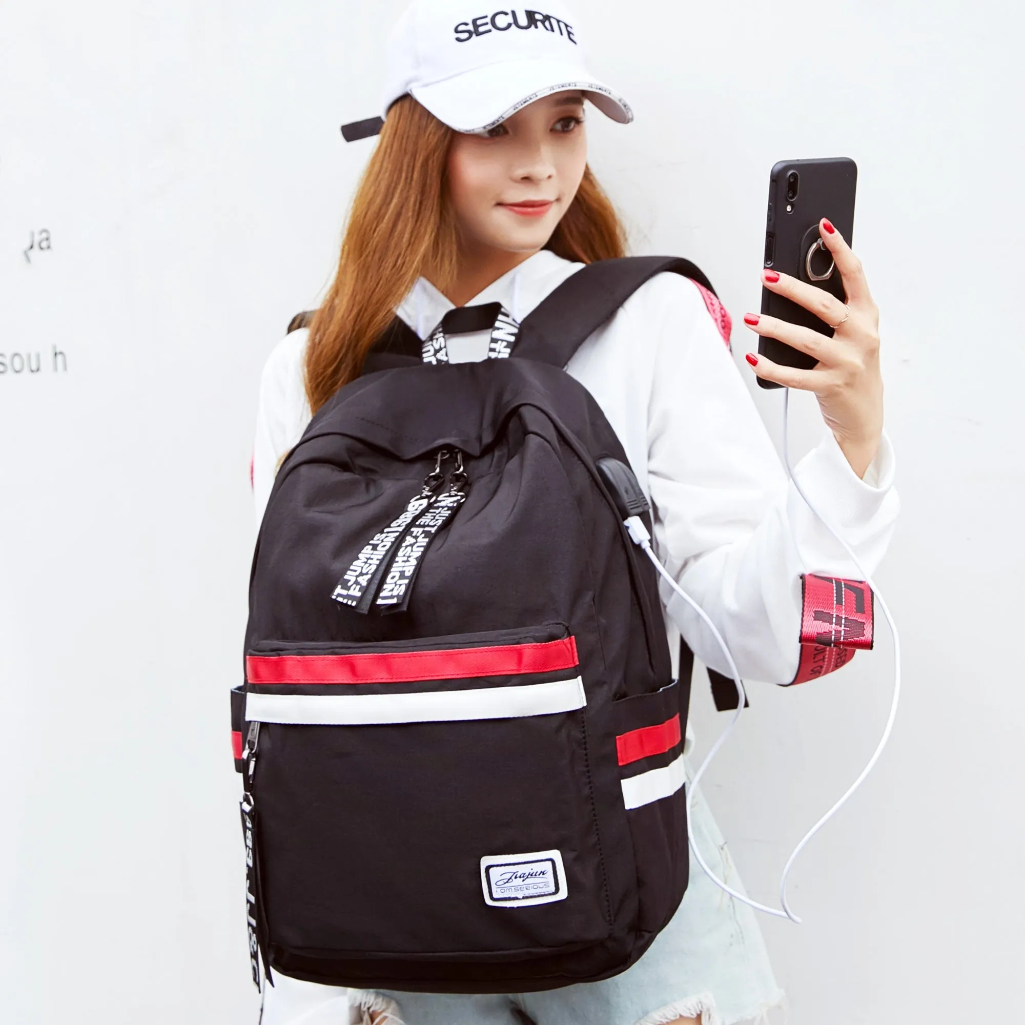 Girls School Backpack Bookbag Casual Travel Daypack with USB Charging Port