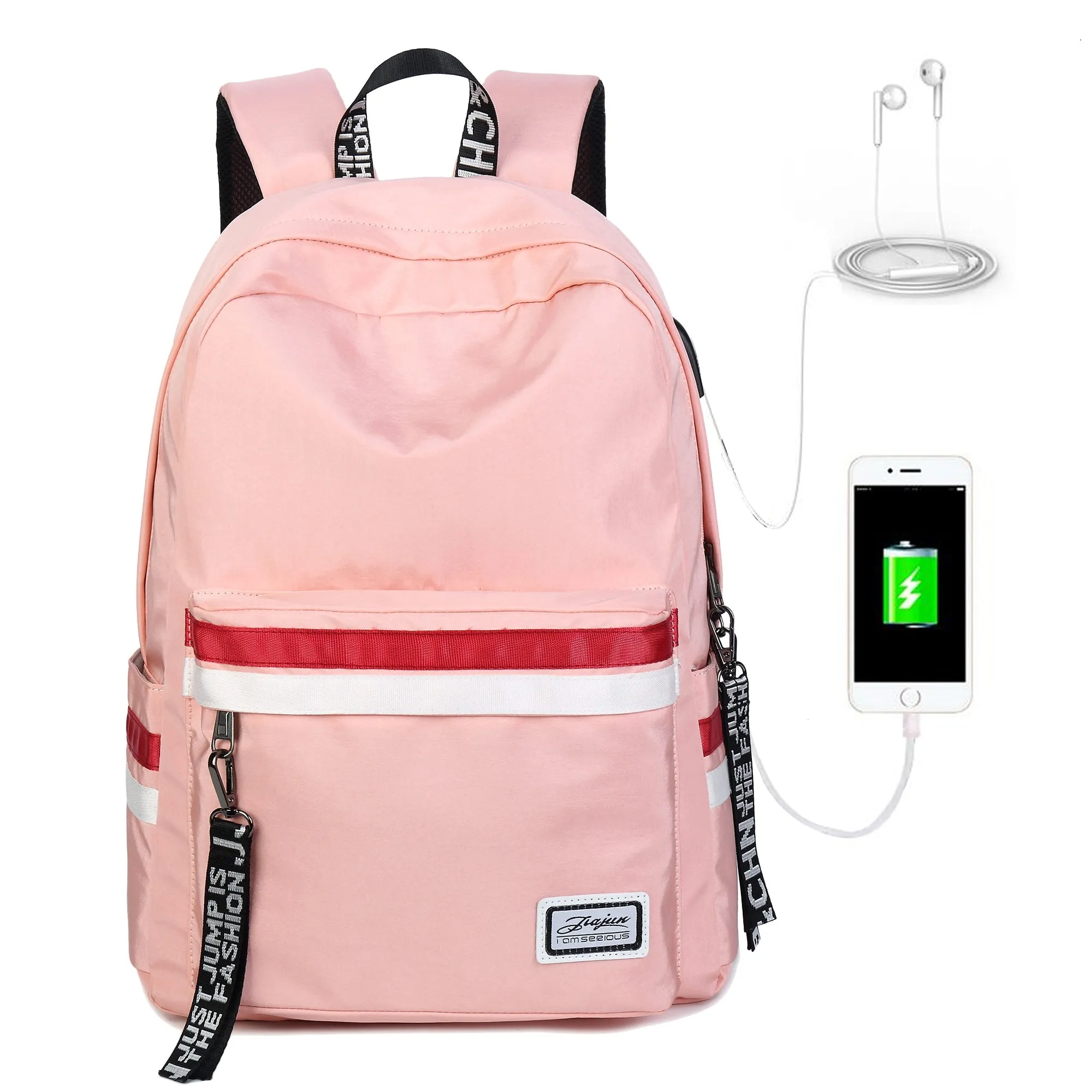 Girls School Backpack Bookbag Casual Travel Daypack with USB Charging Port