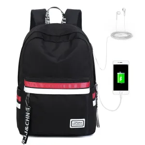 Girls School Backpack Bookbag Casual Travel Daypack with USB Charging Port