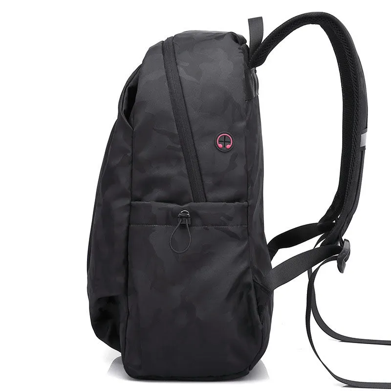 Oxford Backpack Side Zipper Men's Two-way Zipper Bookbag