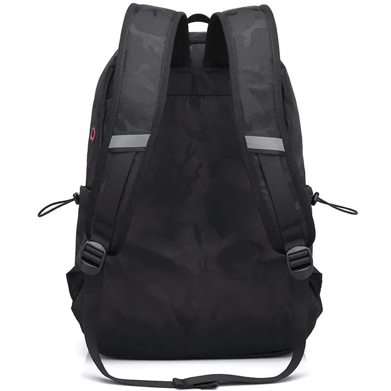 Oxford Backpack Side Zipper Men's Two-way Zipper Bookbag