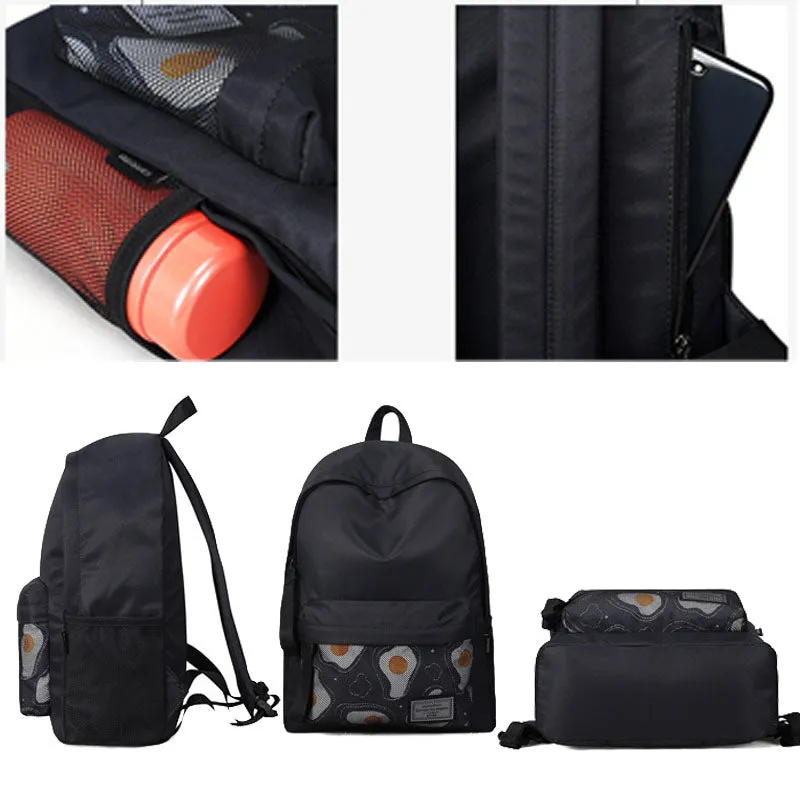 Polyester Backpack Teenage Girls School Bags Print Ladies Casual Bag