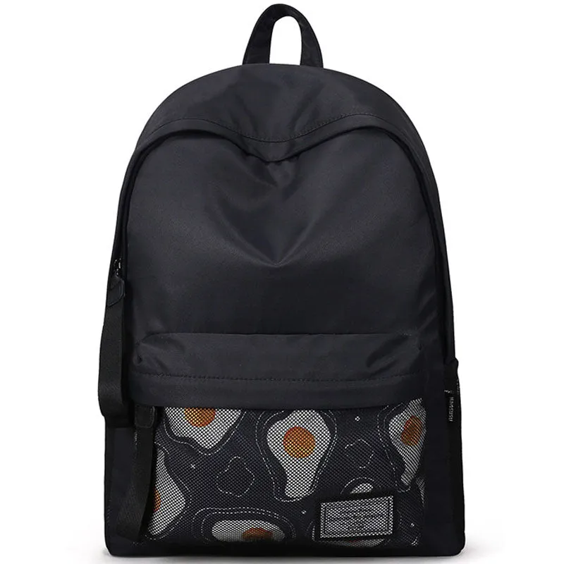 Polyester Backpack Teenage Girls School Bags Print Ladies Casual Bag