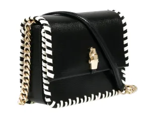 Roberto Cavalli Class GWLPCK B01 Milano Rmx 0 Black/White Medium Shoulder Bag