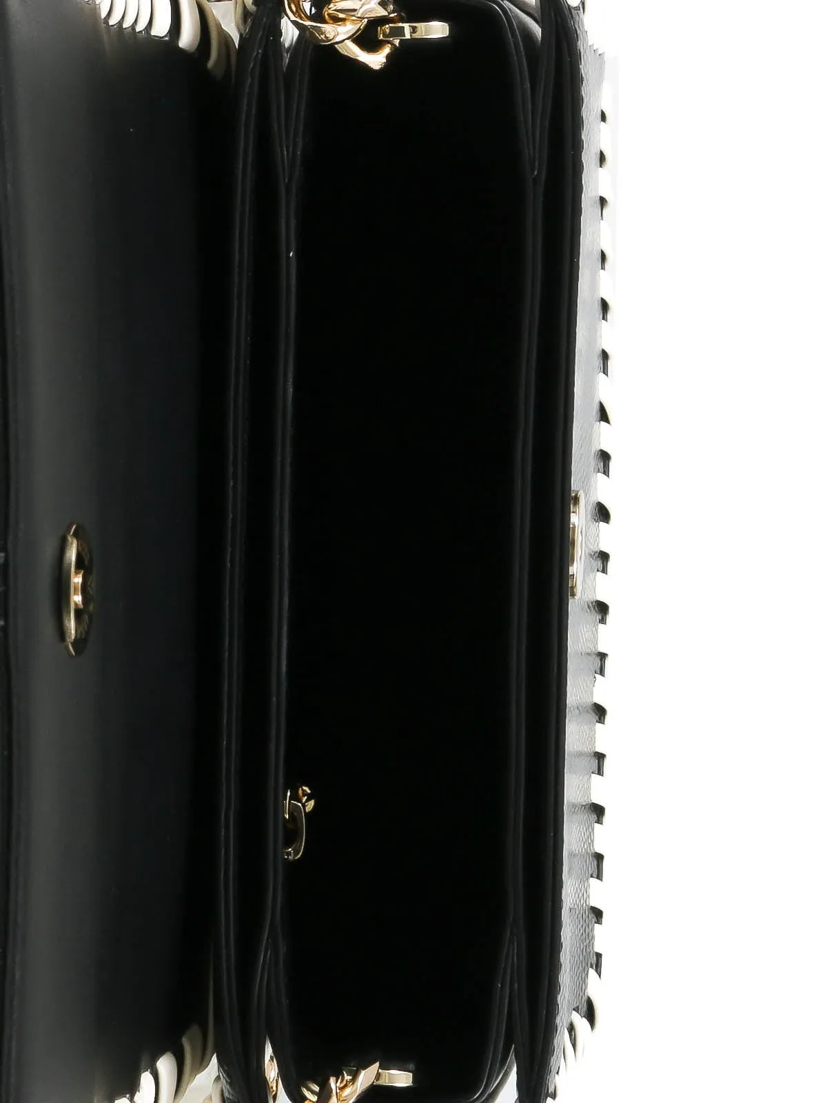 Roberto Cavalli Class GWLPCK B01 Milano Rmx 0 Black/White Medium Shoulder Bag