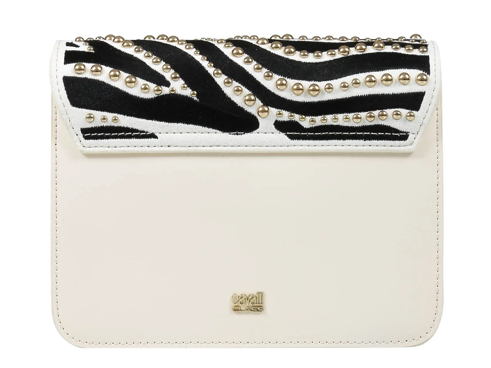 Roberto Cavalli Class GWLPCM 010 Milano Rmx 0 Black/White Medium Shoulder Bag