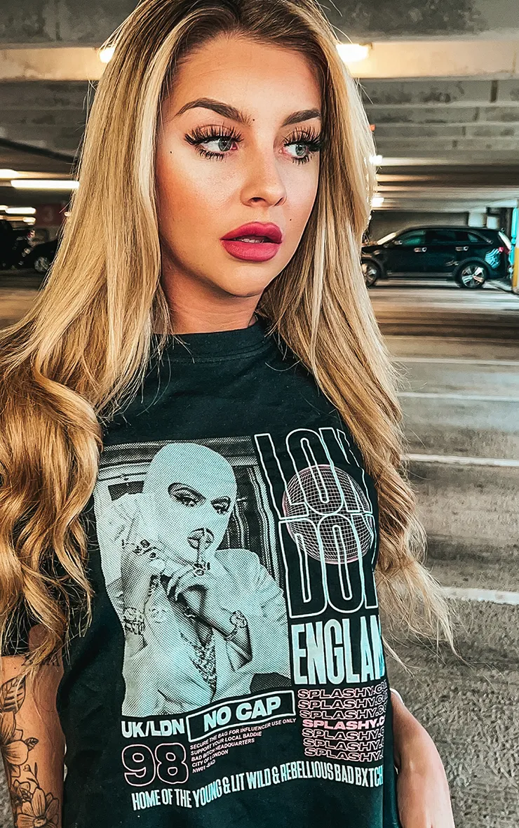 Young and Lit No Cap Bad Bxtch Life Black T-Shirt